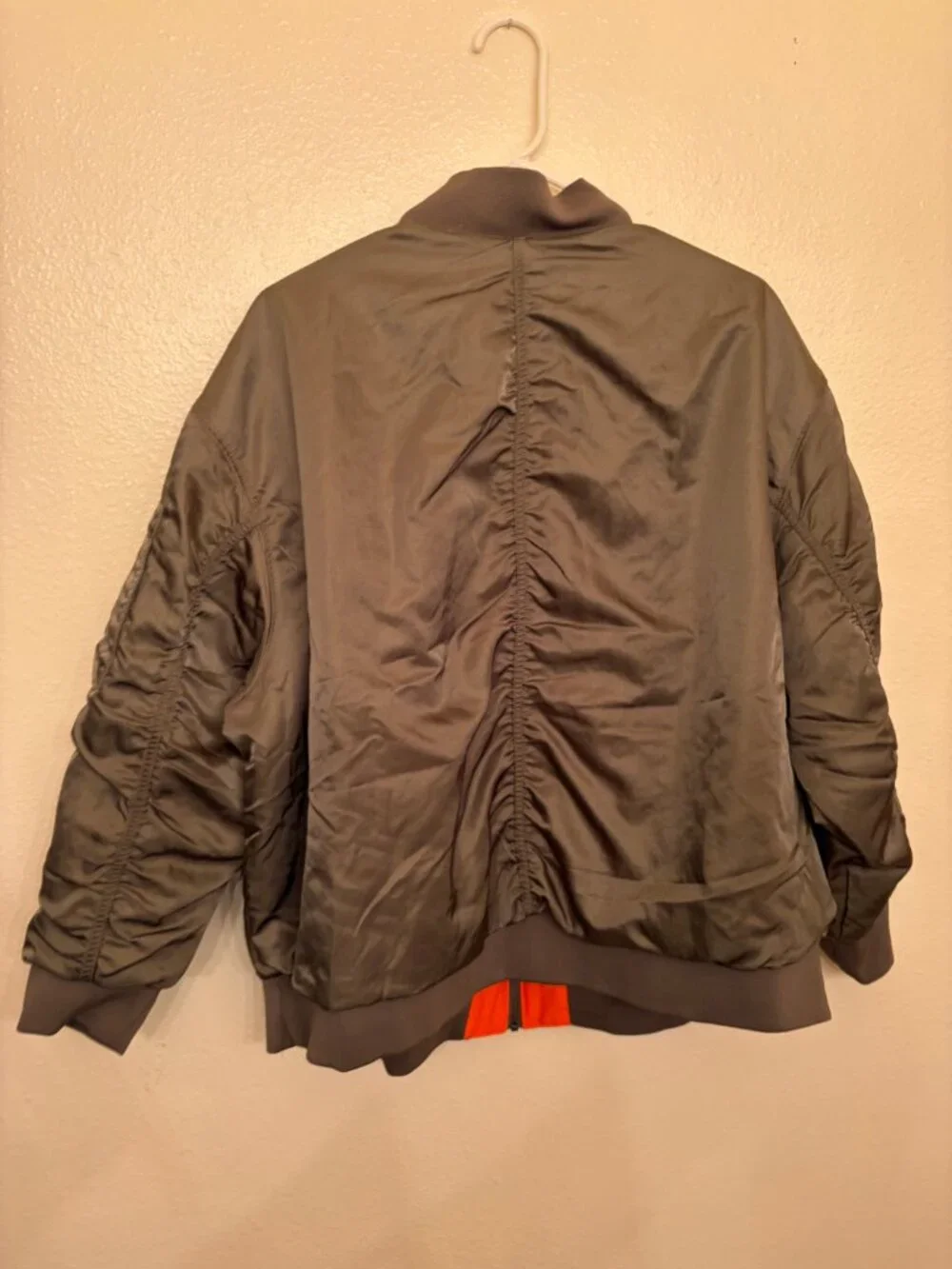 Nike Reversible Quilted Bomber Jacket Full Zip Orange Olive Green 1X